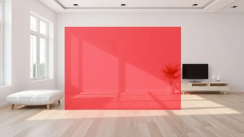 Representação visual de uma barreira digital vermelha em uma sala, indicando uma zona onde o robô não deve entrar.