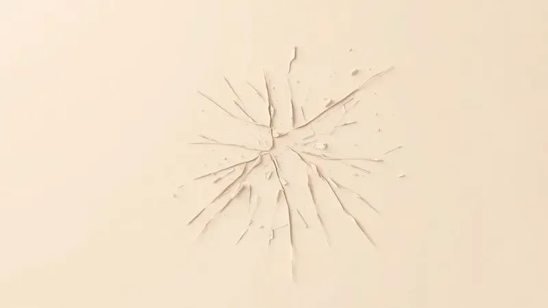 Representação artística de uma superfície com riscos e danos causados por métodos incorretos de limpeza.