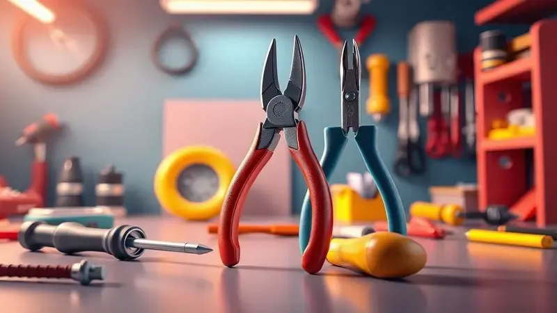 Ferramentas de manutenção coloridas em estilo 3D para conserto de panela elétrica.