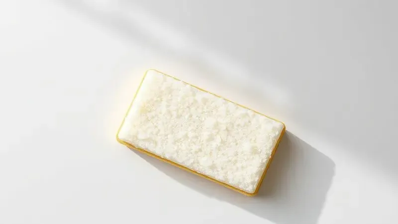 Ilustração de limpeza cuidadosa com água e esponja macia em uma superfície de cerâmica impecável.