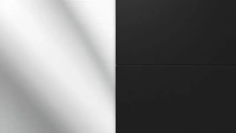 Representação artística de diferentes materiais de panelas como aço inox e revestimento antiaderente em um estilo minimalista.