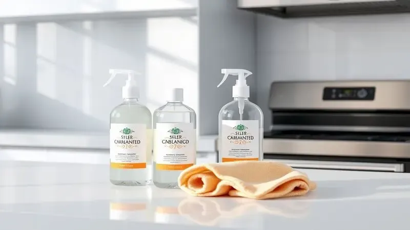 Renderização 3D de acessórios genéricos de polimento dispostos de forma organizada ao lado de uma peça de inox.