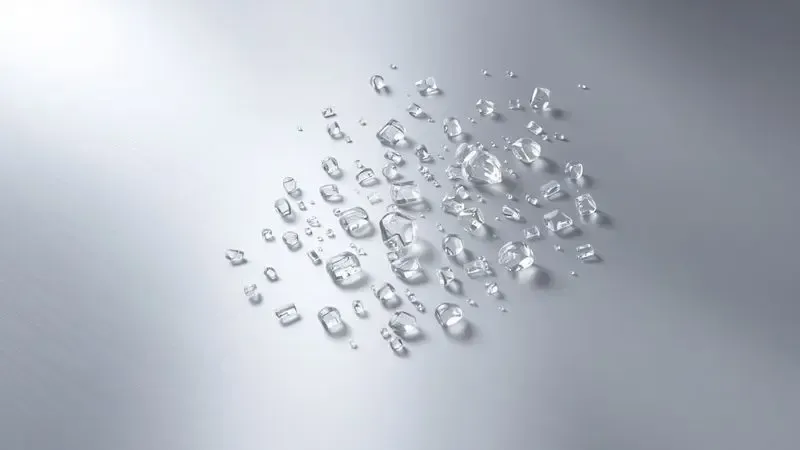 Ilustração 3D conceitual mostrando a textura de resíduos de gordura e ondas de calor sobre uma superfície metálica.